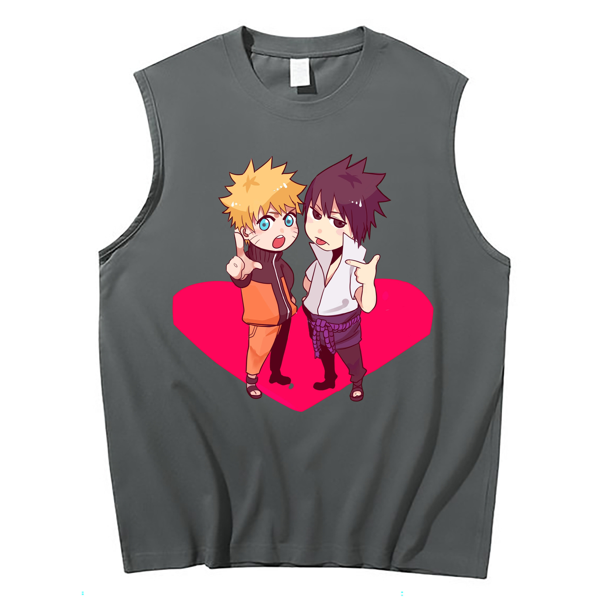 （画像用） NARUTO -ナルト- うずまき ナルト Uzumaki Naruto コットン100％タンクトップ（フロントプリント）